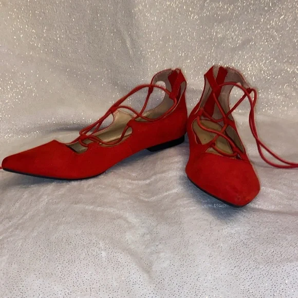 Red Ballet Flats - Picture 2 of 4